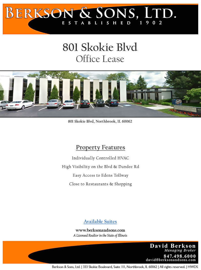Berkson & Sons - 801 Skokie - Property Features